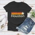 Houston Texas Vintage Star Logo Women V-Neck T-Shirt