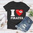 I Heart Pirates Tshirt Women V-Neck T-Shirt