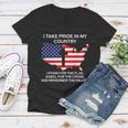 I Take Pride In My Country Usa Women V-Neck T-Shirt