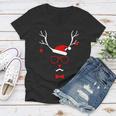 Im A Reindeer Santa Hat Antlers Women V-Neck T-Shirt