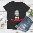 Joe Biden Is An Idiot And A Moron Antibiden 8676 Pro Usa Women V-Neck T-Shirt