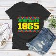 Juneteenth 1865 Independence Day Women V-Neck T-Shirt