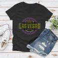 Las Vegas Retro Neon Logo Women V-Neck T-Shirt