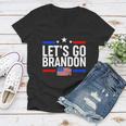 Lets Go Brandon Distress Usa Flag Fjb Chant Tshirt Women V-Neck T-Shirt