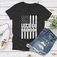 Lets Go Brandon Vintage American Flag Tshirt Women V-Neck T-Shirt