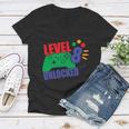 Level 8 Unlocked 8Th Gamer Video Game Birthday Video Game Graphic Design Printed Casual Daily Basic Women V-Neck T-Shirt
