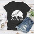 Los Angeles Baseball Vintage La Fan Gear Women V-Neck T-Shirt