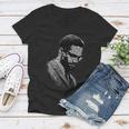 Malcolm X Black And White Portrait Tshirt Women V-Neck T-Shirt