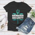 Mermaid Security Trident Women V-Neck T-Shirt