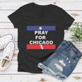 Nice Pray For Chicago Chicao Shooting Women V-Neck T-Shirt