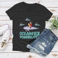 Oceans Of Possibilities Summer Reading 2022 Librarian Women V-Neck T-Shirt