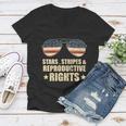 Patriotic 4Th Of July Stars Stripes And Reproductive Rights Funny Gift V2 Women V-Neck T-Shirt