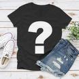 Question Mark Logo Tshirt Women V-Neck T-Shirt