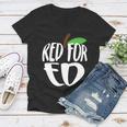 Red For Ed Arizona Teacher Women V-Neck T-Shirt