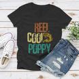 Reel Cool Poppy Vintage Fishing Women V-Neck T-Shirt