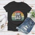 Retro Girl Dad Shirt Proud Father Love Dad Of Girls Vintage Women V-Neck T-Shirt