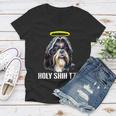 Shitzu Dog Holy Shih Tzu Women V-Neck T-Shirt