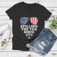 Spilling The Tea Since 1773 Funny 4Th Of July American Flag Women V-Neck T-Shirt