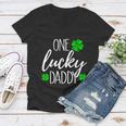 St Patricks Day One Lucky Dad Tshirt Women V-Neck T-Shirt