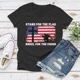 Stand For The Flag Kneel For The Cross Usa Army Tshirt Women V-Neck T-Shirt