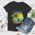 Surfing Paradise Summer Vacation Surf Women V-Neck T-Shirt