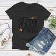 The Boo Crew Funny Halloween Quote Women V-Neck T-Shirt