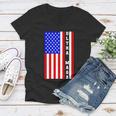 Usa Flag United States Of America Ultra Maga Trump Women V-Neck T-Shirt