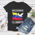 Venezuela Freedom Democracy Guaido La Libertad Women V-Neck T-Shirt
