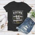 Vintage 1936 Birthday For Women Funny Men 86 Years Old Women V-Neck T-Shirt