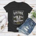 Vintage 1939 Birthday For Women Funny Men 83 Years Old Women V-Neck T-Shirt
