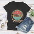 Vintage 1962 Birthday 60 Years Of Being Awesome Emblem Women V-Neck T-Shirt