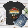 Vintage 37Th Birthday Awesome Since July 1985 Epic Legend Women V-Neck T-Shirt