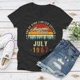 Vintage 55Th Birthday Awesome Since July 1967 Epic Legend Women V-Neck T-Shirt
