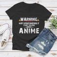 Warning May Spontaneously Start Talking About Anime V2 Women V-Neck T-Shirt