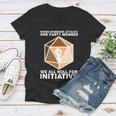 We All Roll For Initiative Dnd Dice Blm Women V-Neck T-Shirt