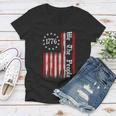 We The People 1776 Distressed Usa American Flag Women V-Neck T-Shirt