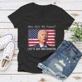 Who Shit My Pants Funny Anti Joe Biden Funny Meme Women V-Neck T-Shirt