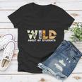 Wild About My Students Proud Teacher Graphic Plus Size Shirt For Teacher Female Women V-Neck T-Shirt