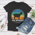 Womens Goat Whisperer Apparel - Funny Goat Women V-Neck T-Shirt