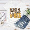 Distressed Fall Vibes Leopard Lightning Bolts In Fall Colors Women V-Neck T-Shirt