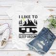 I Like To Sleep Around Camper Women V-Neck T-Shirt