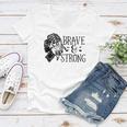 Strong Woman Brave And Strong Design For Dark Colors Women V-Neck T-Shirt