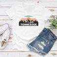 Tennessee Retro Vintage Sunset Mountain Tennessee Lovers Women V-Neck T-Shirt
