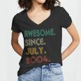 18Th Birthday 18 Years Old Awesome Since July 2004 Women V-Neck T-Shirt