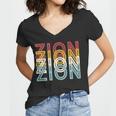 70S Usa - Retro Vintage Zion National Park  Women V-Neck T-Shirt