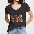Hello Pumpkin Hello Fall V2 Women V-Neck T-Shirt