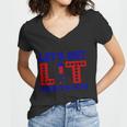 4Th Of July Lets Get Lit Fire Work Proud American Women V-Neck T-Shirt