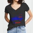 4Th Of July Meria Truck Fireworks Freedom Women V-Neck T-Shirt