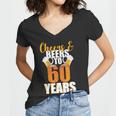 60Th Birthday Cheers & Beers To 60 Years Tshirt Women V-Neck T-Shirt