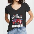 All American Gamer Boys Funny 4Th Of July Video Game Women V-Neck T-Shirt